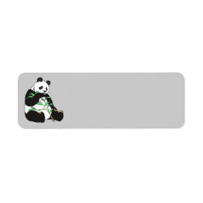Animated Panda Bear Label