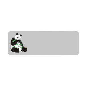 Animated Panda Bear Label