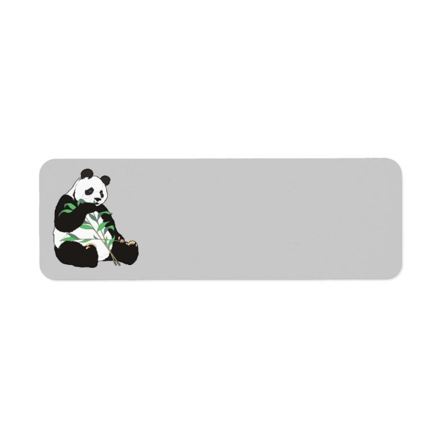 Animated Panda Bear Label (Front)