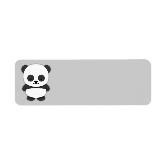Animated Panda Bear Label (Front)
