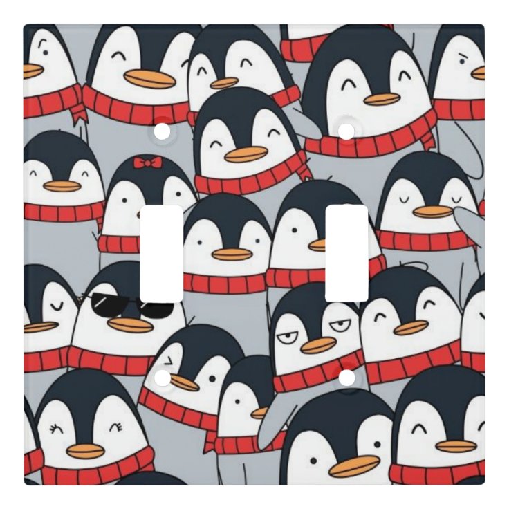 Animated Penguins Light Switch Cover Zazzle