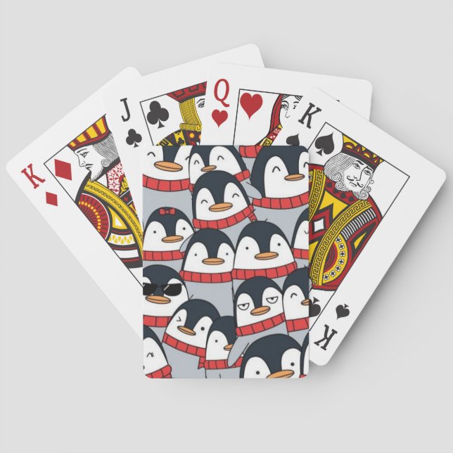 Animated Penguins Poker Cards (Back)