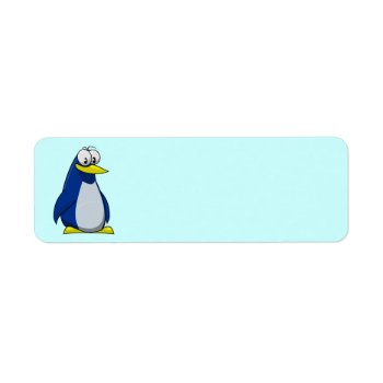 Animated Penquin Label by paul68 at Zazzle