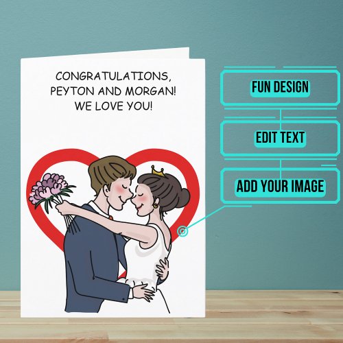 Animated Princess Wedding Day Congratulations Card