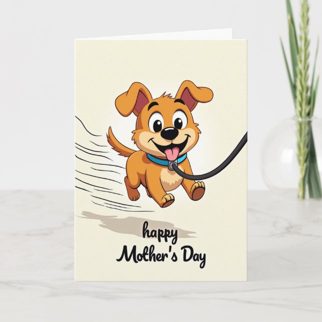 Animated Puppy Mothers Day Card (Front)