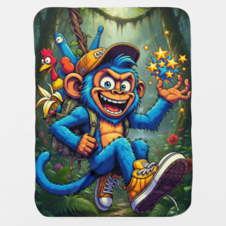 Animated Realm Gang – Moxie the Mischief Monkey  Baby Blanket