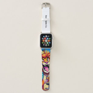 Animated Realm Gang – Rumble the Rebel Lion Beach  Apple Watch Band