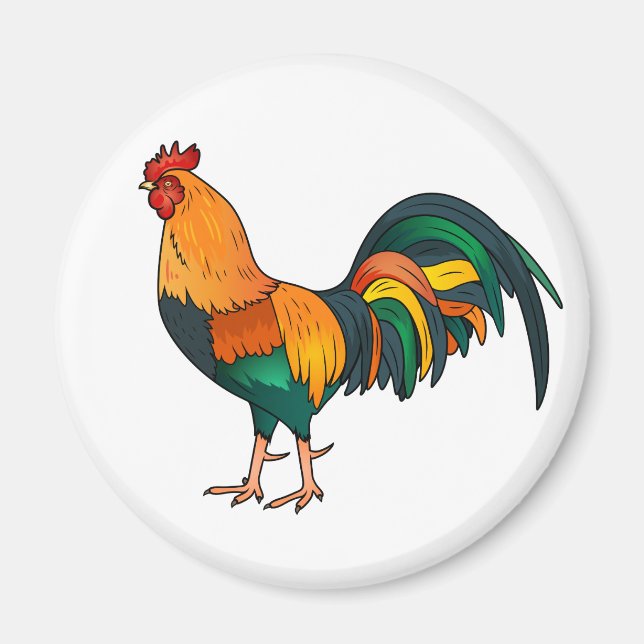 Animated Rooster  Magnet (Front)