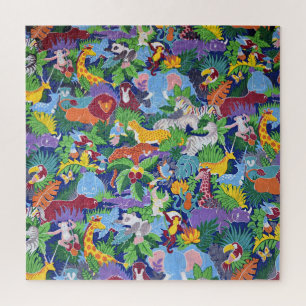 Animated Safari Animals Jigsaw Puzzle