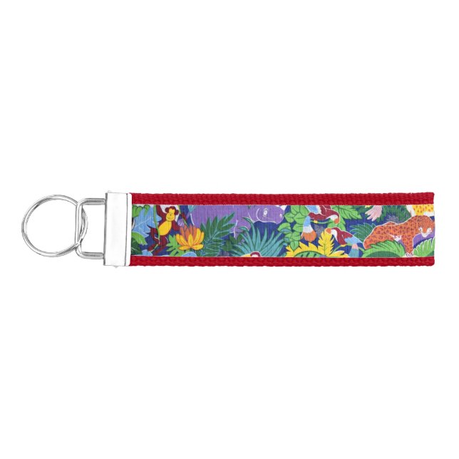 Animated Safari Animals Wrist Keychain (Keys on Left)