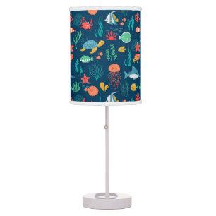 Animated Sea Life background pattern Table Lamp