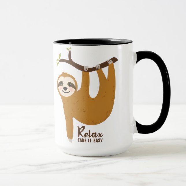 Animated Sloth Background  Mug (Right)