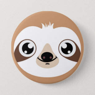 Animated Sloth Face Button