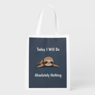 Animated Sloth Grocery Bag