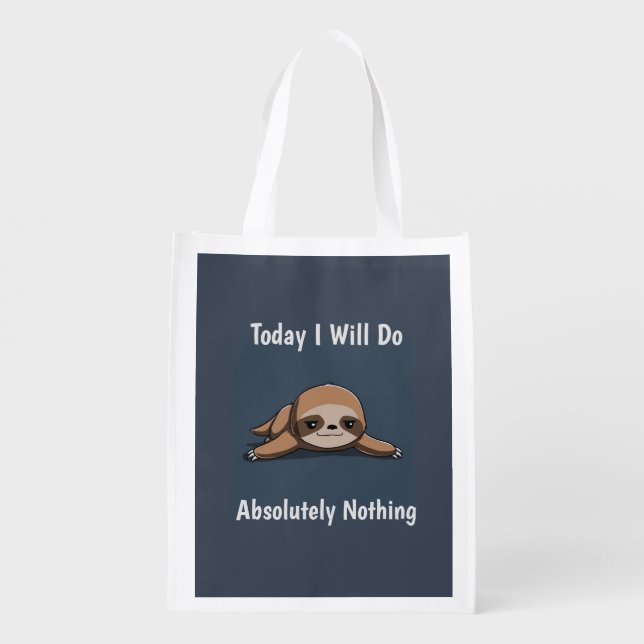 Animated Sloth Grocery Bag (Back)