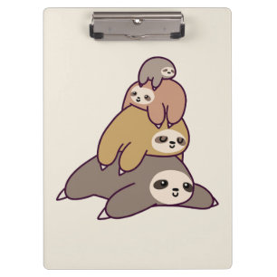 Animated Sloths Clipboard