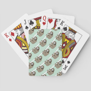 Animated sloths poker cards