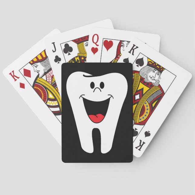 Animated smiling tooth poker cards (Back)