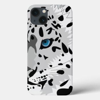 Animated Snow Leopard Iphone 13 Case by paul68 at Zazzle