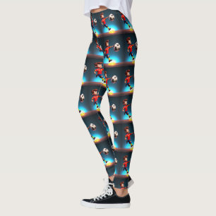 Animated Soccer Player With Ball, Leggings