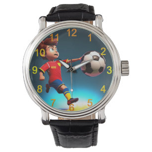 Animated Soccer Player With Ball, Watch