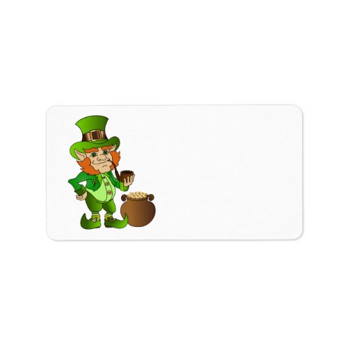 Animated St Patricks Day Leprechaun Label