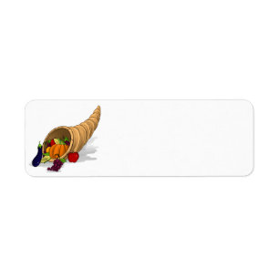 Animated Thanksgiving Cornucopia Label