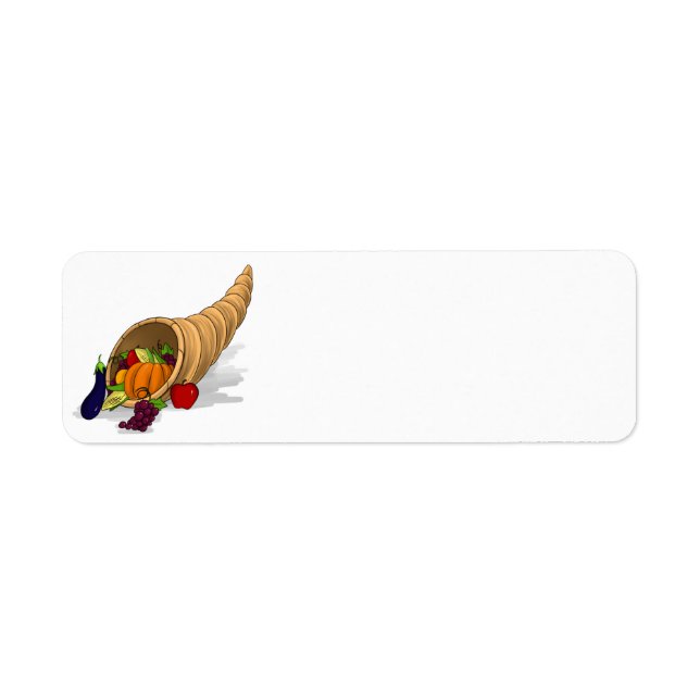 Animated Thanksgiving Cornucopia Label (Front)
