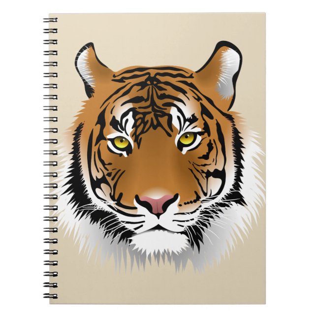 Animated Tiger background Notebook (Front)