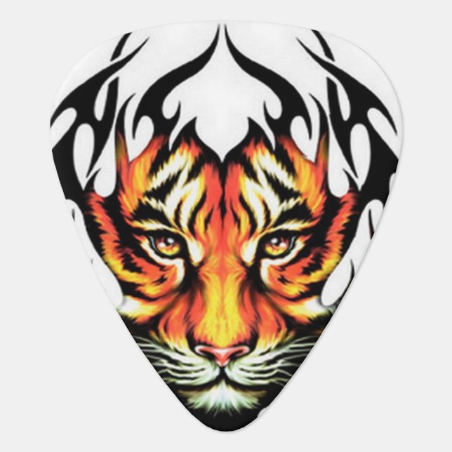 Animated Tiger Guitar Pick (Front)