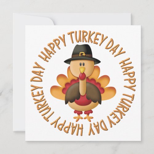 Animated Turkey Greeting Thanksgiving Card