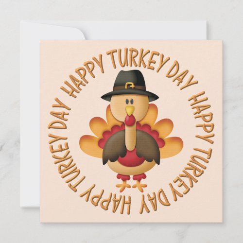 Animated Turkey Greeting Thanksgiving Card