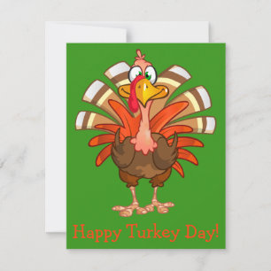 Animated Turkey Thanksgiving Greeting Card