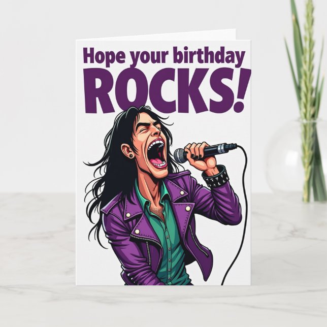 Animated Vocalist Birthday Card (Front)