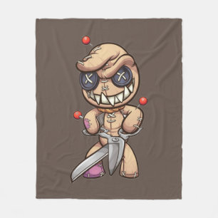 Animated Voodoo Doll Fleece Blanket