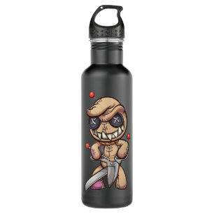 Animated Voodoo Doll Stainless Steel Water Bottle