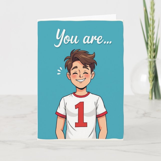 Animated You Are Number One Card (Front)