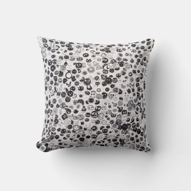 Animation Pattern Throw Pillow (Front)