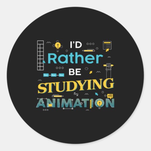Animation Student Animator Classic Round Sticker