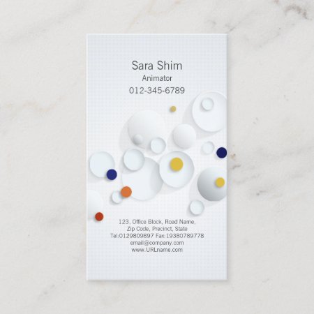 Animator Business Card 3d Dots Scatter