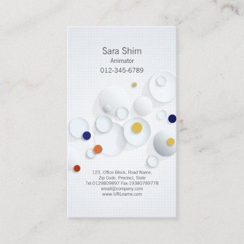 Animator Business Card 3D Dots Scatter