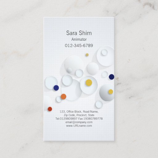 Customizable Animator Business Card 3D Dots Scatter