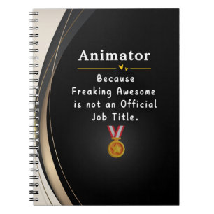 Animator Notebook – Funny & Motivational Gift