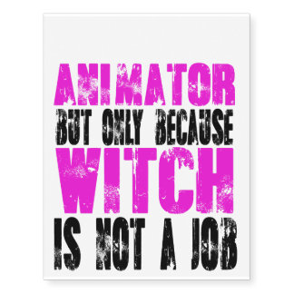 Animator Witch Temporary Tattoos