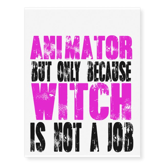 Animator Witch Temporary Tattoos (Front)