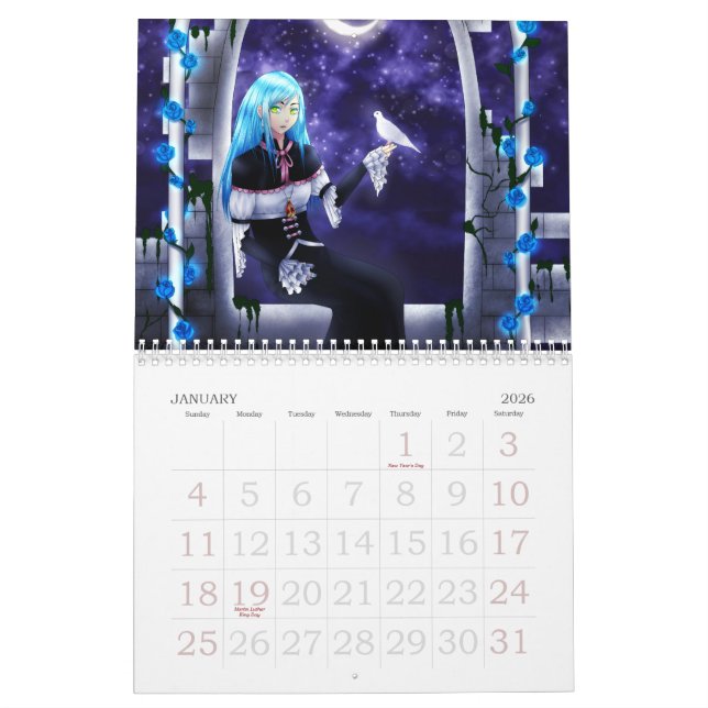 Anime 2013 calendar (Jan 2026)