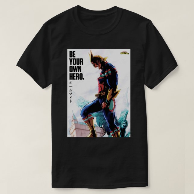 Anime Academia All Might  T-Shirt (Design Front)