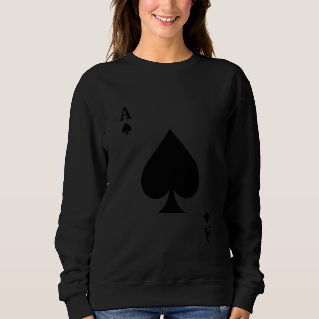Anime Ace of Spades Otaku Card Design Sweatshirt (Front)