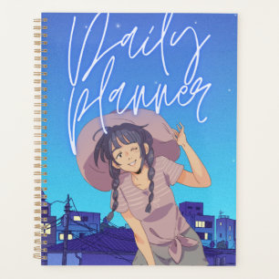 Anime Aesthetic "Daily Planner"   City Sunset Vibe Planner