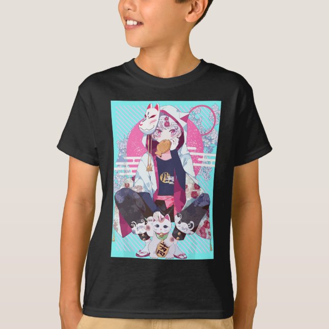 Anime Aesthetic Japanese Pastel Kawaii Waifu Vapor T-Shirt (Front)